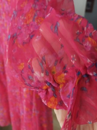 Vestido Seda Natural Multicolor Talla Única