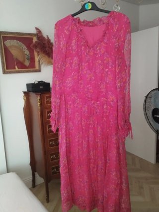 Vestido Seda Natural Multicolor Talla Única