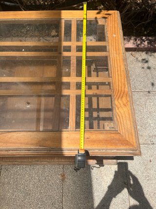 Mesa de centro madera y cristal