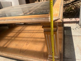 Mesa de centro madera y cristal