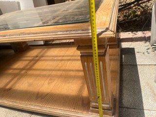 Mesa de centro madera y cristal