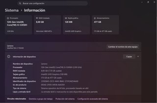Lenovo IdeaPad Slim 3 i5 12ª Gen 8GB RAM 480GB