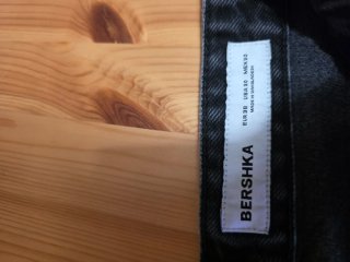 Vaqueros Bershka Negro Lavado Talla 38
