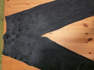 Vaqueros Bershka Negro Lavado Talla 38
