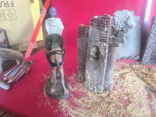 Figura Belén Rey Mago a Camello y ruina