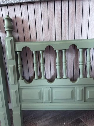 Cabeceros de madera verde 105 cm