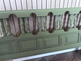 Cabeceros de madera verde 105 cm