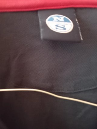 Polo North Sails S Nero/Rosso