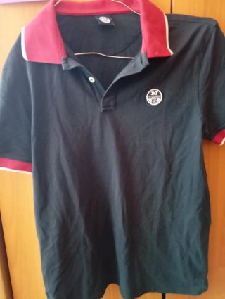 Polo North Sails S Nero/Rosso