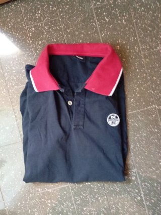 Polo North Sails S Nero/Rosso