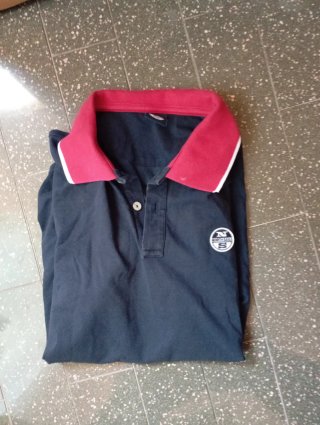 Polo North Sails S Nero/Rosso
