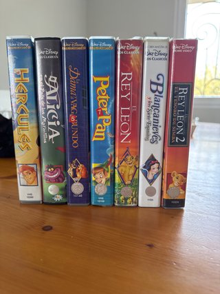 Lote 7 Películas Disney VHS Clásicos Español