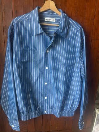 Giacca-camicia Pull&Bear righe azzurre