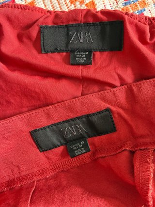 Conjunto pantalón y top rojo