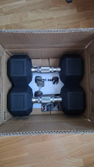 Dos Mancuernas 10kg Hexagonales Nuevas