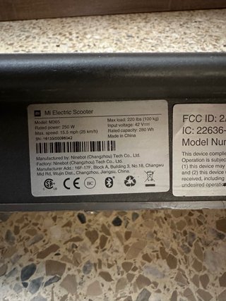 Patinete Eléctrico Xiaomi M365