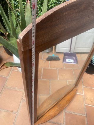 Mueble de lavabo de madera roble oscuro