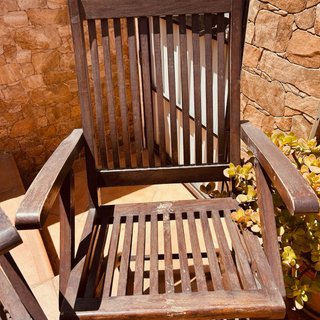 Dos Sillas de jardín de madera