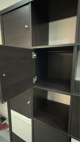 Estantería Kallax 182x182 Negra con Puertas