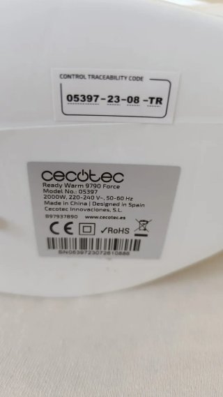 Cecotec Calefactor Eléctrico Ready Warm 9790