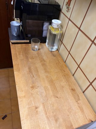 Carrito auxiliar cocina madera con estantes