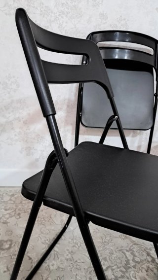 Set 3 Sillas Plegables Negro