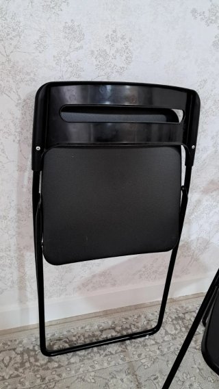 Set 3 Sillas Plegables Negro