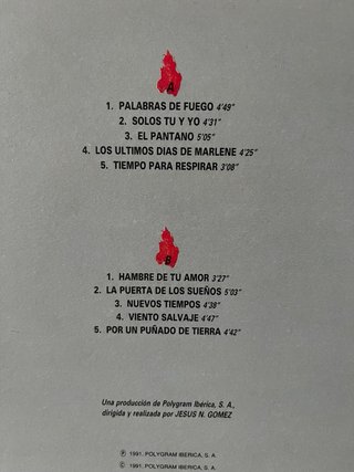 Vinilo La Frontera - Palabras de Fuego 1991