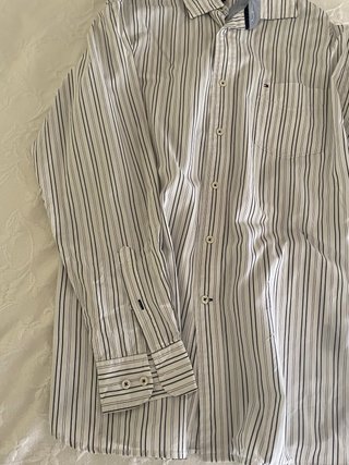 Camisa Tommy Hilfiger Rayas Blancas y Negras