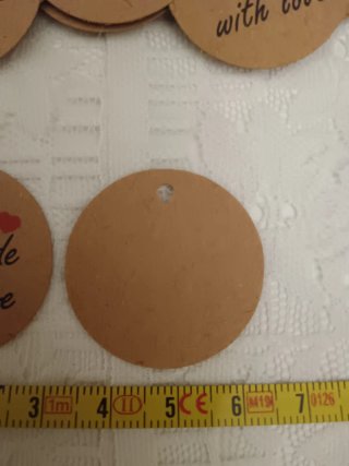 50 Cartellini Rotondi Handmade with love