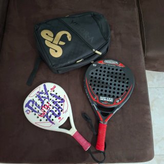 Palas de pádel Vibor-A y Softee + funda