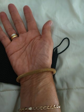 Pulsera Mayorica Dorada con Perlas Blancas