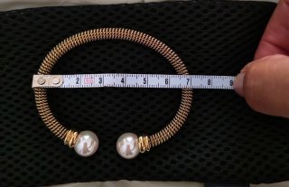 Pulsera Mayorica Dorada con Perlas Blancas