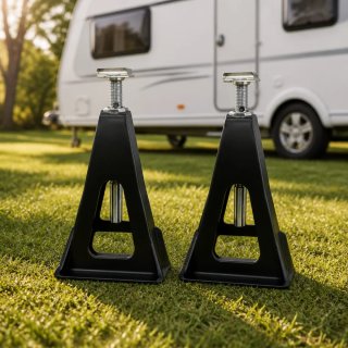 Juego de 2 caballetes para soporte caravana.