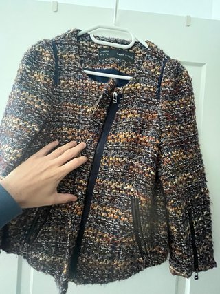 Abrigo Zara Tweed Multicolor