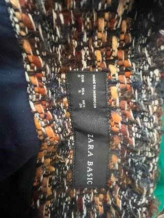 Abrigo Zara Tweed Multicolor