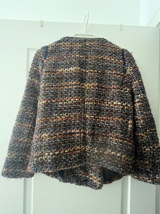 Abrigo Zara Tweed Multicolor