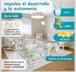 Parque Infantil Bebé 150x150cm de BELLEBEBE