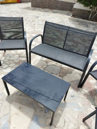 Mueble de jardín gris oscuro
