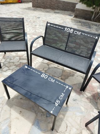 Mueble de jardín gris oscuro