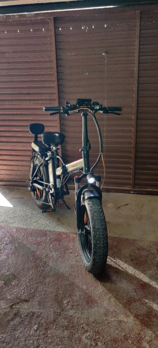 Bicicleta Eléctrica Plegable Negra. Youin texas