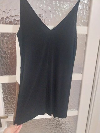 Top largo con tiras, asimétrico, 3 colores t. S/M