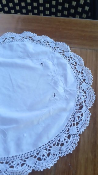 Conjunto de Condimentos Prata + Naperon de renda