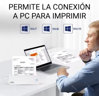 IMPRESORA PORTÁTIL NUEVA TÉRMICA +4 ROLLOS PAPEL