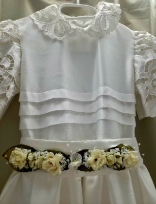 Vestido Primera Comunión Vintage Blanco