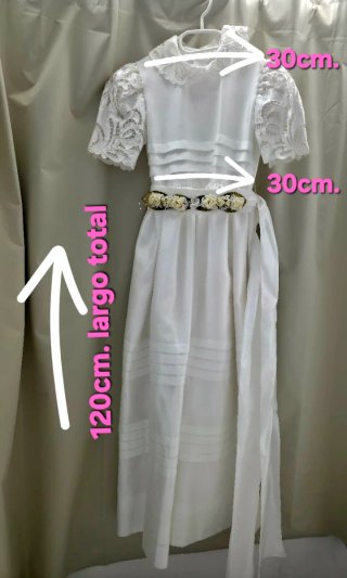 Vestido Primera Comunión Vintage Blanco