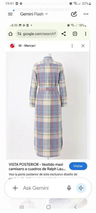 Vestido camisero Polo Ralph Lauren cuadros nuevo