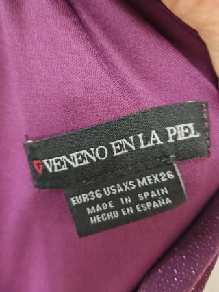 Vestido fiesta Veneno en la Piel púrpura