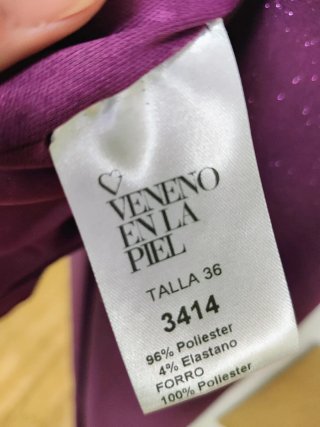 Vestido fiesta Veneno en la Piel púrpura