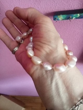 Gargantilla Borneo Pearls Perlas Rosas,